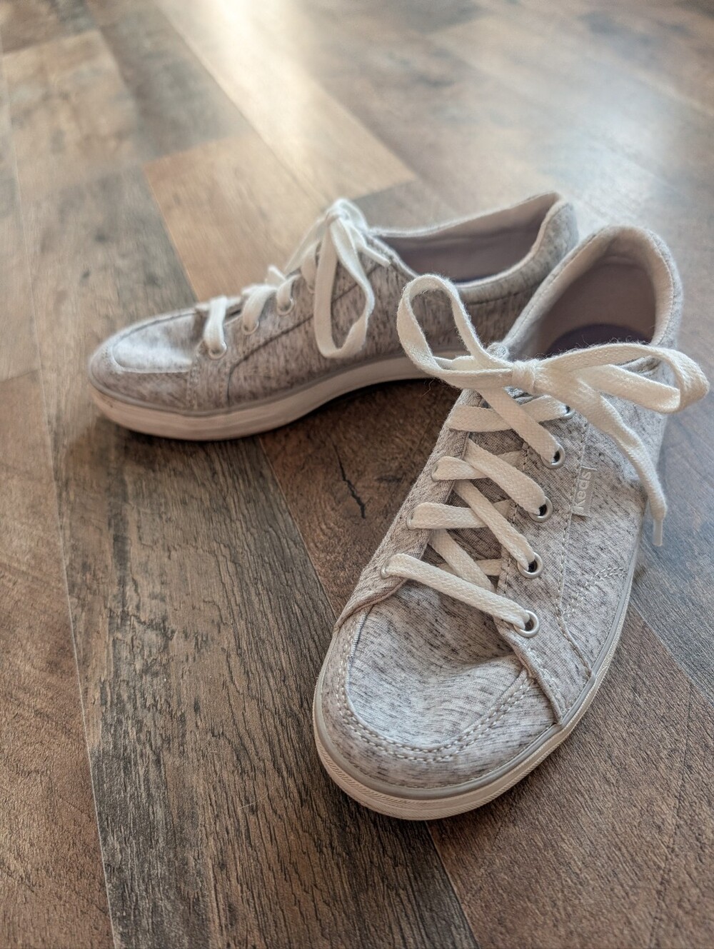 Keds Gray Heathered Canvas Lace Up Sneakers Women’s Size 6 Casual Low Top